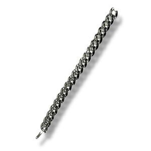 Trifari Women's Silver Tone Cuban Chain Link Bracelet Chunky Everyday Stackable
